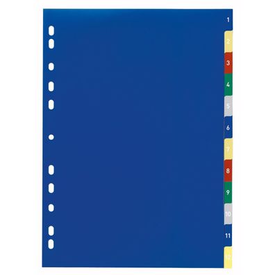 Durable Kunststoff-Register, Zahlen, A4, 12-teilig, 1 - 12