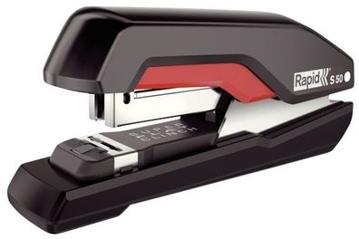 Rapid 5000544 Heftgerät Supreme S50 - Metall, 50 Blatt, schwarz/rot