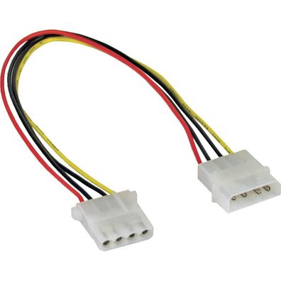 InLine® 29650D Strom Verlängerung intern, 13,34cm (5,25") 4pol Stecker / Buchse, 1m