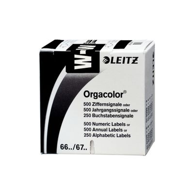 LEITZ Buchstabensignal Orgacolor "W", auf Rolle, schwarz