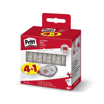 Pritt 9H PCK5K 4 + 1 GRATIS: 4 Pritt Korrekturroller compact flex 4,2 mm + GRATIS