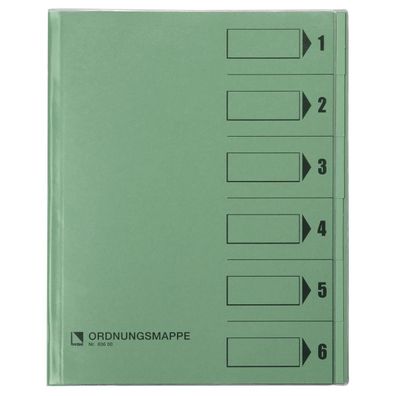 bene 83600GN Ordnungsmappe Rc grün 250g 6tl