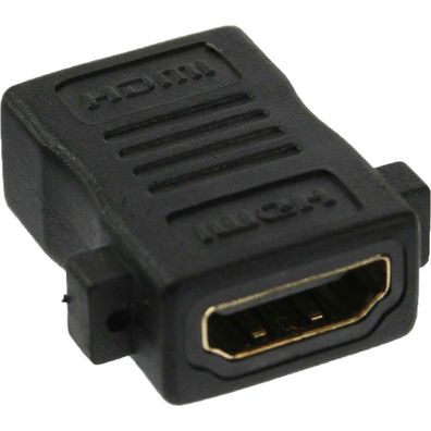 InLine® 17600M HDMI Adapter zum Einbau, HDMI A Buchse/Buchse, e Kontakte, 4K2K