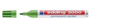 Edding 4-3000011 3000 Permanentmarker - nachfüllbar, 1,5 - 3 mm, hellgrün