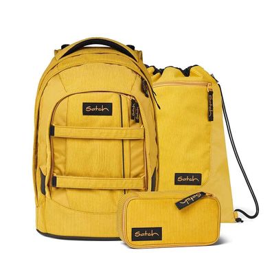 Satch Pack Set Schulrucksack Heritage Cord Retro Honey 30l Rucksack Schulranzen