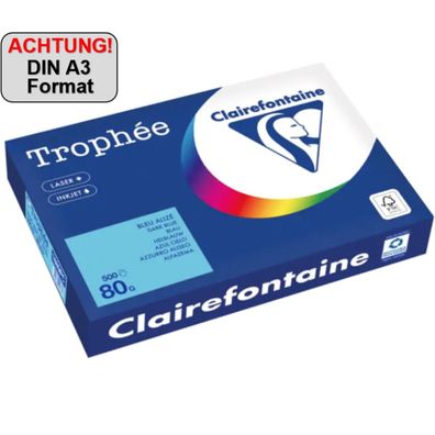 Clairefontaine Kopierpapier 1889PC A3 80g blau 500Bl