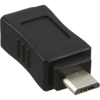 InLine® 31602 Micro-USB Adapter, Micro-B Stecker an Mini USB 5-pol Buchse