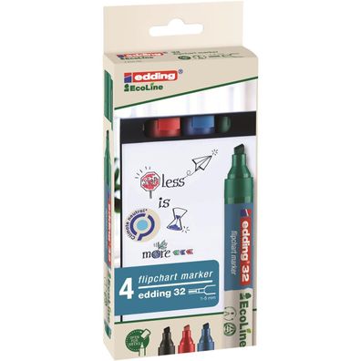 edding 4-32-4 4 edding 32 Ecoline Flipchart-Marker farbsortiert 1,0 - 5,0 mm