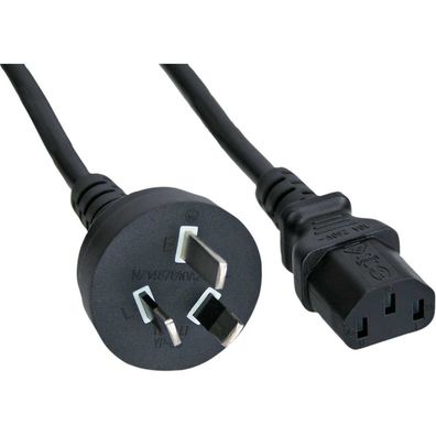 InLine® 16650D Netzkabel, Netzstecker Australien/Argentinien auf Kaltgerätestecker