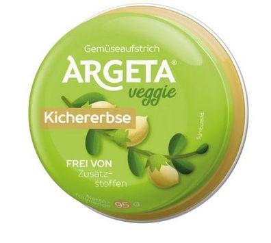 Argeta Veggie Kichererbsen 95 g  Der Vegane cremige Aufstrich