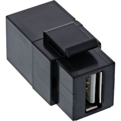 InLine® 76202J USB 2.0 Keystone Snap-In Einsatz, USB-A Buchse / Buchse, gewinkelt,