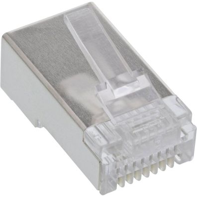 InLine® 74000 Modularstecker 8P8C RJ45 zum Crimpen auf Rundkabel, geschirmt, 10er