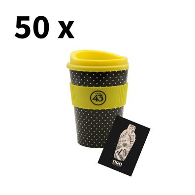 Licor 43 Kaffeebecher - 50er-Set Trinkbecher - XL Angebot Coffee to go mit Deck