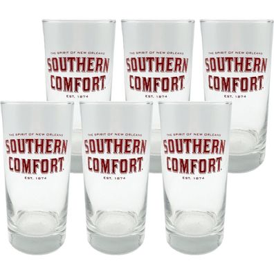 Southern Comfort 6er-Set Gläser - 6 x Longdrinkgläser nicht geeicht