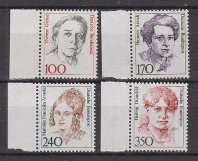BRD 1988 postfrisch Seitenrand links MiNr. 1390-1393 Frauen der deutschen Geschichte
