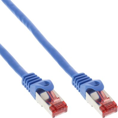 InLine® 76412B Patchkabel, S/FTP (PiMf), Cat.6, 250MHz, PVC, Kupfer, blau, 1,5m