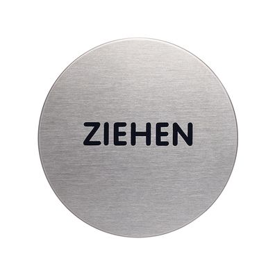 Durable Piktogramm "Ziehen", Durchmesser: 65 mm, silber