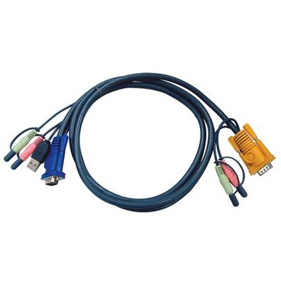 Aten 2L-5302U 2L-5302U KVM Kabelsatz, VGA, USB, Audio, Länge 1,8m