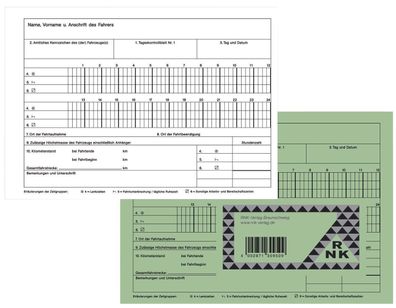 RNK Verlag 3095 Kontrollbuch mit 30 Tageskontrollblättern, 32 Blatt, DIN A5 quer,