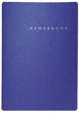 Pagna® 22002-02 Bewerbungsmappe Select - blau, 3-teilig, Klemmschiene und Halbmond