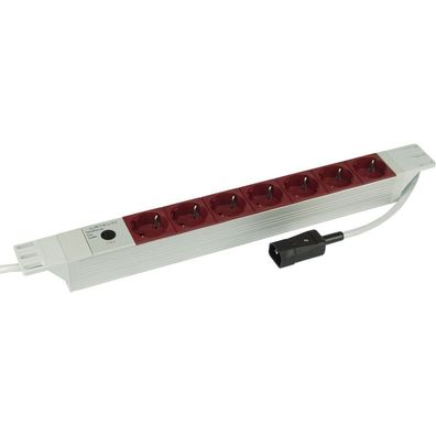 Kopp Elektrotechnik 931704011 48,26cm (19") Kopp Steckdosenleiste 7-fach Alu, mit