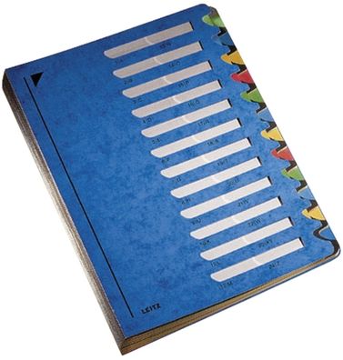 Leitz 5912-00-35 5912 Deskorganizer Color 1-12 - 12 Fächer, Pendarec-Karton (RC),