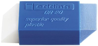 Edding 4DR20000 DR 20 Kunststoffradierer - 52 x 20 x 10 mm, 14 g