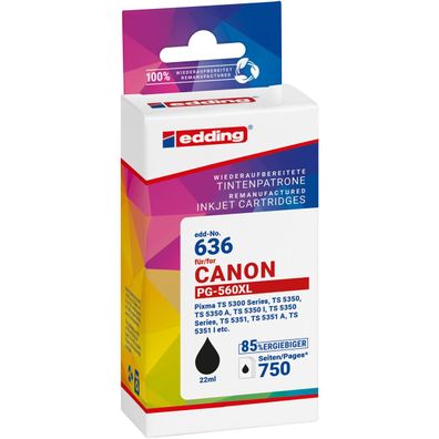 edding Tintenpatrone 18-636 wie Canon PG-560XL sw