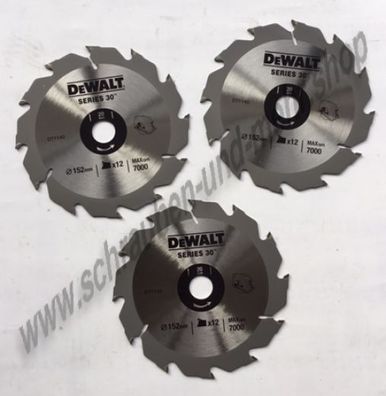 DEWALT HM Kreissägeblatt DT1140 152 x 12 x 20 mm 3er Set oder einzeln