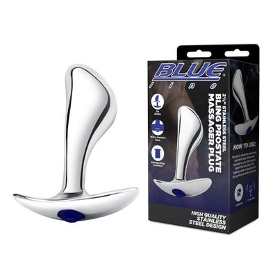 BLUE LINE C&B GEAR Stainless Steel Bling Prostate Massager Plug