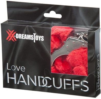 XX-DREAMSTOYS Liebes-Handschellen m. Plüsch rot