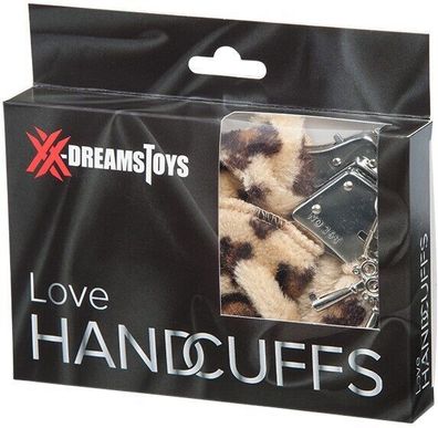 XX-DREAMSTOYS Liebes-Handschellen m. Plüsch Leopard