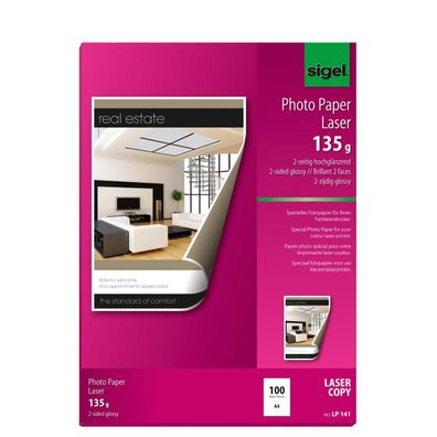 sigel Foto-Papier, DIN A4, 135 g/qm, 2-seitig glossy