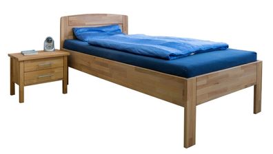 Einzelbett Vital Seniorenbett Komfortbett 100x200 Kernbuche Geölt