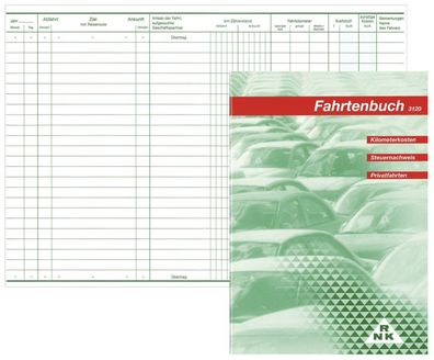 RNK Verlag 3120 Fahrtenbuch für Pkw - 64 Seiten, A5