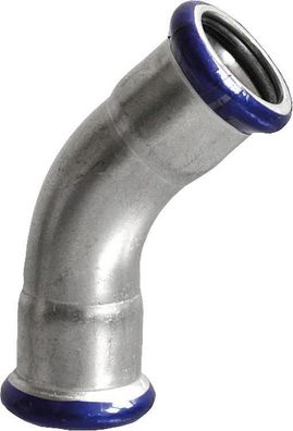 Geberit 30607 Edelstahl Mapress Bogen 45° i-i Kontur M 42 mm