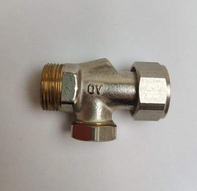 Oventrop Absperrverschraubung Combi 3 für Ventil-HK 3/4" ÜM x 3/4" AG 1016168