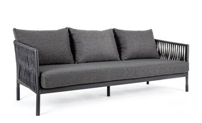 Sofa Florencia 220 x 85 x 86 cm Aluminium Anthrazit