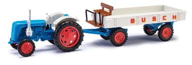 Busch 210009901 Traktor Famulus/Anhänger »Zirkus Busch« Maßstab 1:87