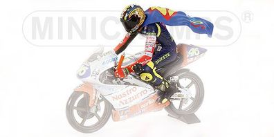 Minichamps 312970146 Figur Riding Valentino Rossi- World Champion GP 125 (1997)