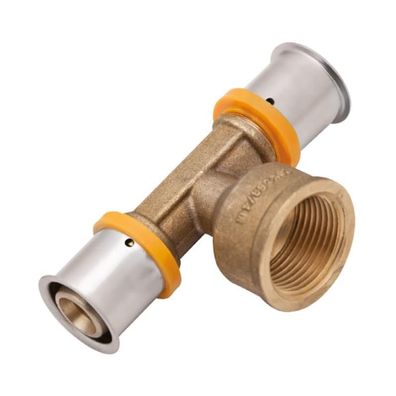 KAN-therm Pressfitting, T-Stück IG, PPSU + Messing, 16-25mm, universelle Presskont