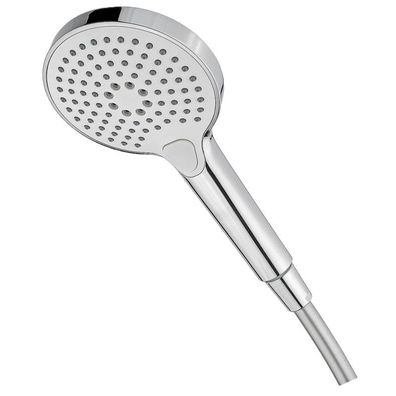 Handbrause SoftWhite Ø120 mm, 3 Strahlarten mit Druckknopftechnik, porzelanweiß