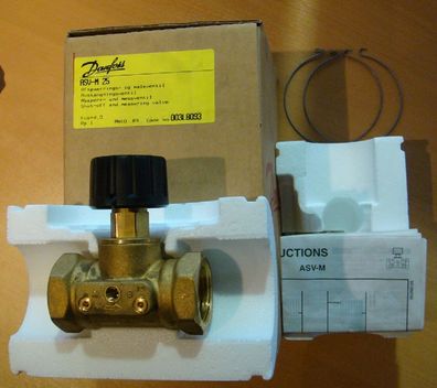 Danfoss Strang Absperr- u. Messventil ASV-M DN25, 1" ig + Isolierschale 003L8093