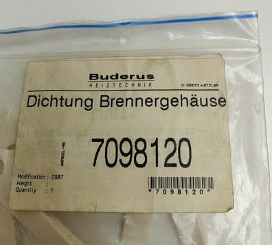 Buderus Dichtung Brenngehäuse 7098120 weiß