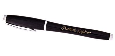 Parker Rollerball schwarz silber mit Gravur