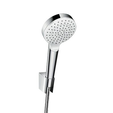 Hansgrohe Wannenset Crometta 1jet/Porter weiss/chrom Brauseschlauch 125cm, 26690400