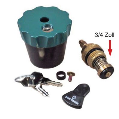 Wassersafe 3/4 Zoll abschließbar für Auslaufventil inkl. Spindel für Garten Wasser