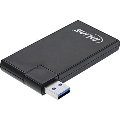 InLine® 35391 180 Twist Hub USB 3.0, 4 Port, drehbar, schwarz