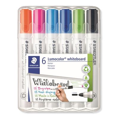 Staedtler 351 WP6-1 Staedtler Lumocolor Whiteboard-Marker 351, 6er Etui