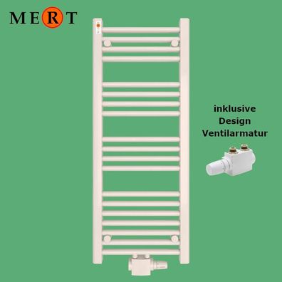 MERT Badheizkörper ROYAL, weiss gerade, inkl Design Ventilarmatur, div. Größen